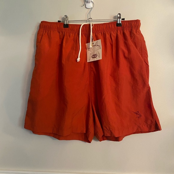Original Island Sport Mens Orange Key Largo Swim Trunks board Shorts Sz XXL - Picture 2 of 6
